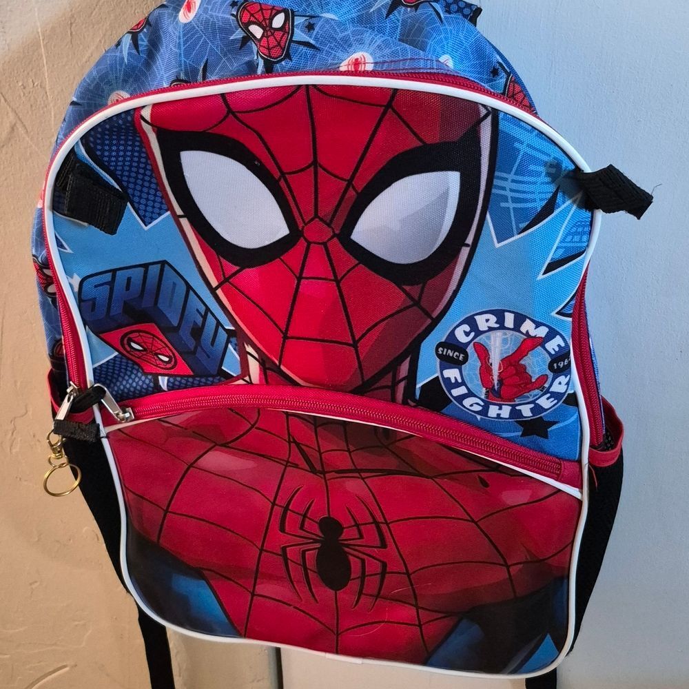 Spider Hero Kids Backpack - Red and Blue